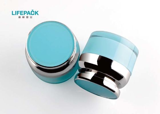 50ml Plastic Cosmetic Containers With Lids / Private Label Cylinder Plastic Cream Jar