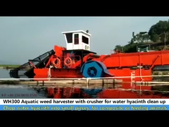Bestrijding van waterplanten Waterhyacint oogstmachine