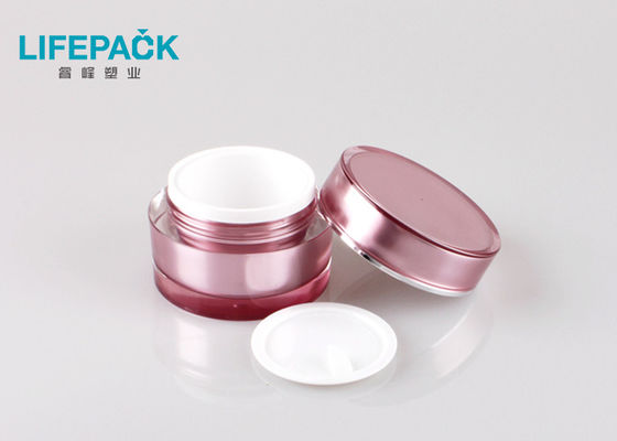 Acrylic Outer Layer  Round Cosmetic Jar Any Color Injection Long Shelf Life