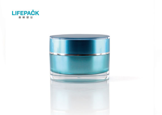 50ml blauwe Luxe Kosmetische Kruiken voor Schoonheidsmiddelen, Containers van de Cilinder de Lege Make-up