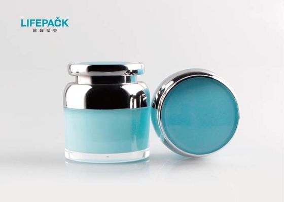 Ronde Kosmetische Acrylkruik met Deksels voor Make-uproom die 30ml 50ml verpakken